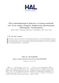 First Palaeohistological Inference of Resting