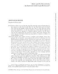 Islam and Its Discontents: an Interview with Frank Berberich*