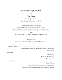 Racing Line Optimization