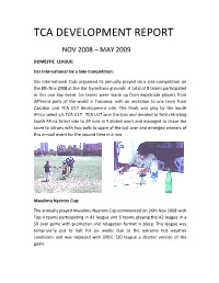 Tca Development Report Nov 2008 – May 2009