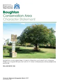 Boughton Conservation Area Character Statement