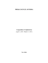 Compendium of Adjudications 2010-2011