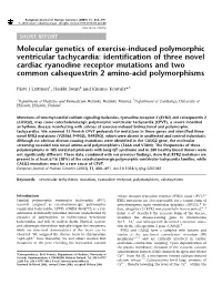 Molecular Genetics of Exercise-Induced