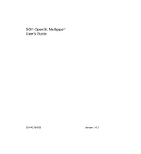 SGI® Opengl Multipipe™ User's Guide
