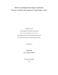 Shatter Cones in Hypervelocity Impact Experiments: Structure, Formation and Comparison to Natural Impact Craters