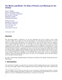 The Mixed Logit Model: the State of Practice and Warnings for the Unwary