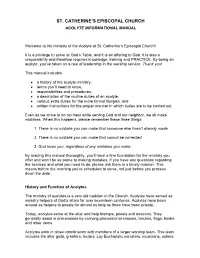 Acolyte Information Manual