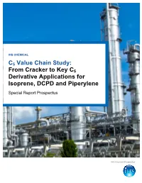 From Cracker to Key C5 Derivative Applications for Isoprene, DCPD and Piperylene Special Report Prospectus