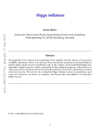 Higgs Inflation