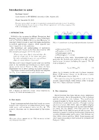 Introduction to Sonar