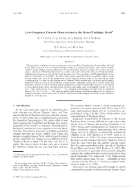 Low-Frequency Current Observations in the Korea/Tsushima Strait*
