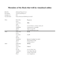 Metadata of the Book That Will Be Visualized Online