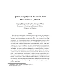 Optimal Hedging with Basis Risk Under Mean-Variance Criterion