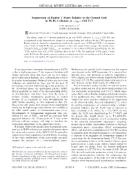 Suppression of Excited ϒ States Relative to the Ground State in Pb