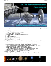 There Is No Point in Sending Humans to Mars, If on Arrival, They Are Too Weak to “Hit the Ground Running” INDEX 2 Co-Sponsoring Organizations NEWS SECTION Pp