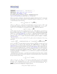 Differential Integral Equations 29