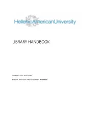 Library Handbook