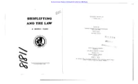 Shoplifting and the Law Shoplifting - a Model Code -And the Law