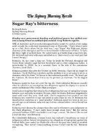 Sugar Ray's Bitterness