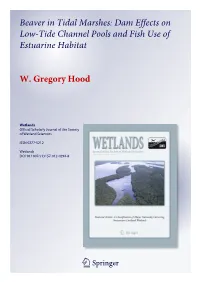 Dam Effects on Low-Tide Channel Pools and Fish Use of Estuarine Habitat