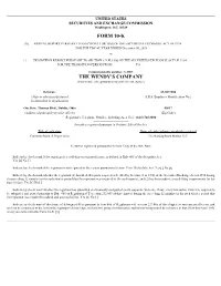 Form 10-K the Wendy's Company