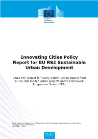 Innovating Cities Policy Report for EU R&I Sustainable Urban Development