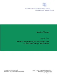 Reverse Engineering of Passenger Jets – Classified Design Parameters