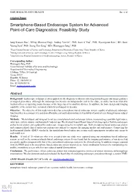 Smartphone-Based Endoscope System for Advanced Point-Of-Care Diagnostics: Feasibility Study