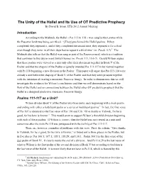 The Unity of the Hallel and Its Use of OT Predictive Prophecy by David B