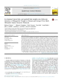 Whitehouse Et Al., 2012B) and the Alexander Island Has a Mean Annual Air Temperature of C