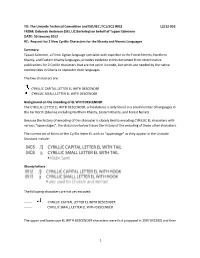 1 TO: the Unicode Technical Committee and ISO/IEC JTC1/SC2