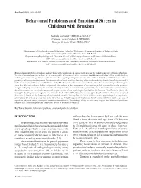 Behavioral Problems and Emotional Stress in Children with Bruxism