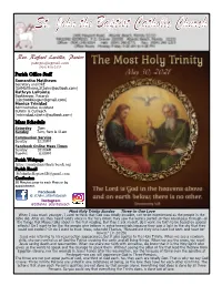 Rev. Rafael Lavilla, Pastor Paengosj@Gmail.Com (904) 496-2539