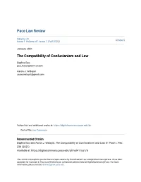The Compatibility of Confucianism and Law