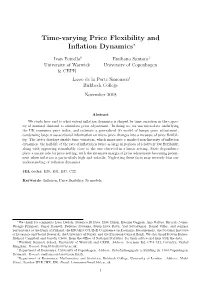 Time-Varying Price Flexibility and Inflation Dynamics