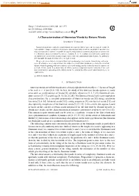 A Characterization of Sturmian Words by Return Words