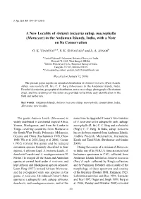 A New Locality of Antiaris Toxicaria Subsp. Macrophylla (Moraceae) in the Andaman Islands, India, with a Note on Its Conservation