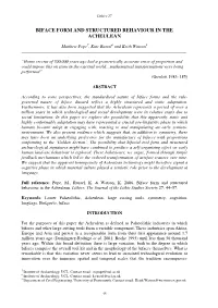 Biface Form and Structured Behaviour in the Acheulean