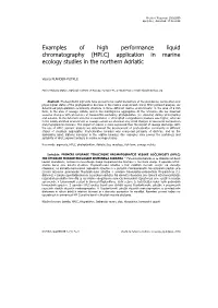 Examples of High Performance Liquid Chromatography (HPLC) Application in Marine Ecology Studies in the Northern Adriatic