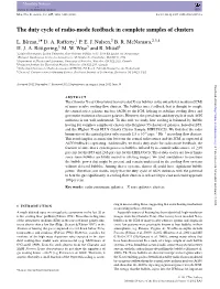 The Duty Cycle of Radio-Mode Feedback in Complete Samples of Clusters