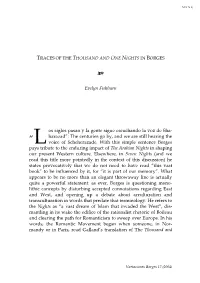 Traces of the Thousand and One Nights in Borges
