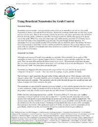 Using Beneficial Nematodes for Grub Control