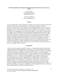 3 on Understanding Syrian Diasporic Identities Through a Selection Of