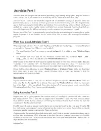 Astrolabe Font 1