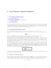 Chapter 6. Time Evolution in Quantum Mechanics