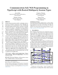 Communication-Safe Web Programming in Typescript with Routed Multiparty Session Types