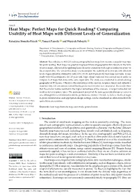 Heat Maps: Perfect Maps for Quick Reading? Comparing Usability of Heat Maps with Different Levels of Generalization
