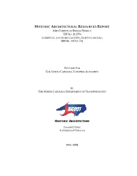 Historic Architectural Resources Report Mid-Currituck Bridge Project Tip No