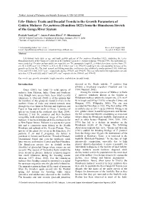History Traits and Decadal Trends in the Growth Parameters of Golden