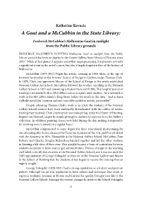 Katherine Kovacic – a Goat and a Mccubbin in the State Library